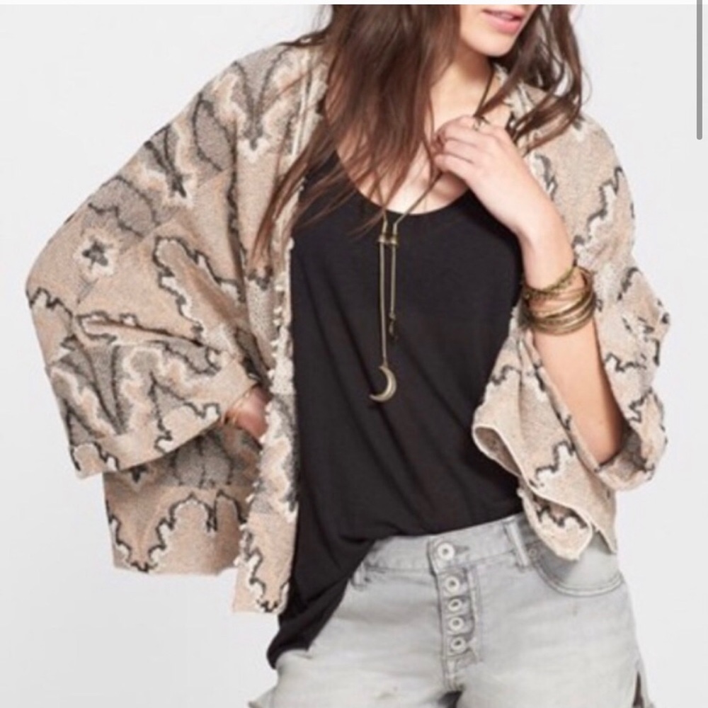 Free People Butterfly Sleeve Kimono Cardigan